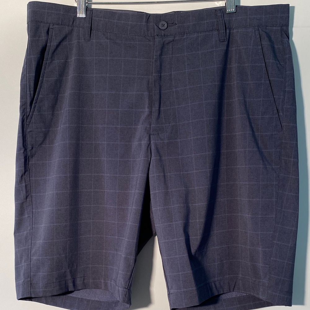 Sunice Men's Charcoal Checkered Flat Front Shorts
